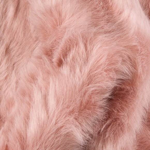 Luxe Home Decor Arlington Faux Sheepskin Circular Rug | 1-Piece | Dusty rose | 6 - Picture 3 of 3